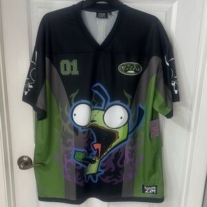 Nickelodeon Invader Zim Black and Green Graphic Jersey